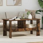 vidaXL Table basse Chêne fumé 90 x 50 x 45 cm Bois d'ingénierie