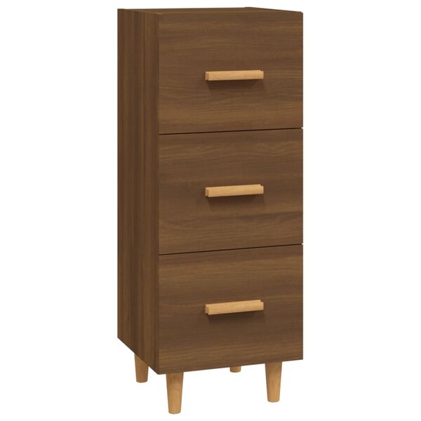 vidaXL Buffet Chêne marron 34 5x34x90 cm Bois d'ingénierie