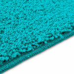 vidaXL Tapis de bain antidérapant avec découpe pour toilette Turquoise