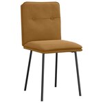 vidaXL Chaises à manger lot de 2 Marron Velours