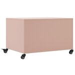 vidaXL Table basse rose 68x50x43 5 cm acier