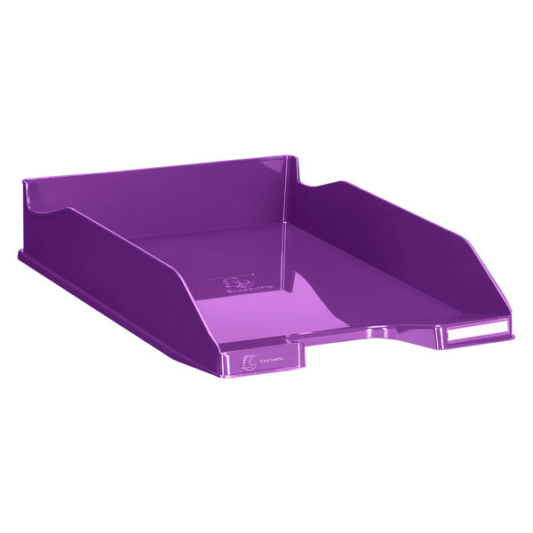 Corbeille à courrier exacompta combo 2 iderama violet - lot de 6