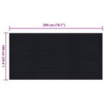 vidaXL Tapis de sol Noir 1 x 2 m Caoutchouc
