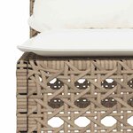 vidaXL Salon de jardin avec coussins 9 Pièces beige résine tressée