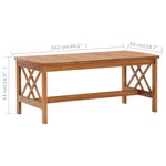 vidaXL Salon de jardin 2 Pièces avec coussins bois d'acacia solide