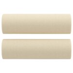 vidaXL Canapé 3 places avec oreillers décoratifs crème 180 cm tissu