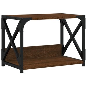 vidaXL Support d'imprimante à 2 niveaux chêne marron 44x26x31 5 cm