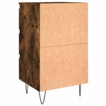 vidaXL Table de chevet chêne fumé 40x35x69 cm bois d’ingénierie