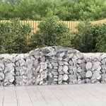 vidaXL Paniers à gabions arqués 5 Pièces 300x50x80/100 cm fer galvanisé
