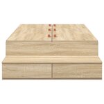 vidaXL Cadre de lit de rangement Chêne Sonoma 80x200 cm