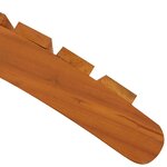 vidaXL Chaise longue 2 Pièces Marron 55 x 184 x 64cm Bois d'acacia massif
