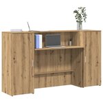 vidaXL Bureau réception chêne artisanal 180x50x103 5cm bois ingénierie
