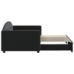vidaXL Lit de jour avec lit gigogne noir 90x200 cm velours