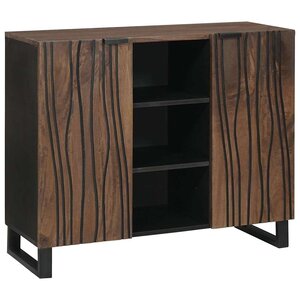 vidaXL Buffet Marron 90 x 33 x 75 cm bois de manguier massif