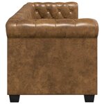vidaXL Ensemble de canapé Chesterfield à 2 et 3 places marron