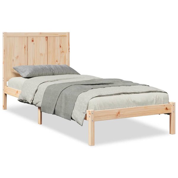 vidaXL Cadre de lit extra long sans matelas 100x210 cm bois massif