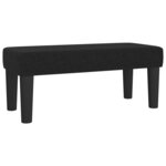 vidaXL Sommier à lattes de lit et matelas Noir 80x200 cm Tissu