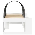 vidaXL Cadre de lit avec tunnel 3 Pièces Blanc Bois d'ingénierie