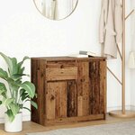 vidaXL Buffet avec tiroir vieux bois 71x35x65 cm bois d'ingénierie