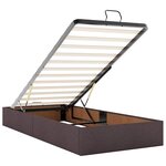 VidaXL Cadre de lit ottoman avec matelas marron foncé 180x200 cm tissu