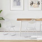 vidaXL Chaise pliante 2 pc Simili cuir Blanc 48 x 43 5 x 81 cm