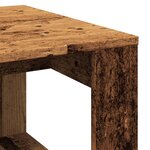 vidaXL Table d'appoint vieux bois 50x50x35 cm bois d'ingénierie