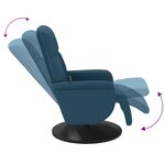 vidaXL Fauteuil inclinable de massage avec repose-pied bleu velours