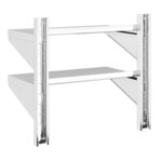 vidaXL Étagère murale à 2 niveaux 50x30x48 cm argenté acier inoxydable
