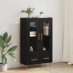 vidaXL Haut Armoire avec tiroir Chêne noir 69 5 x 31 x 115 cm
