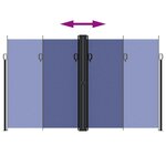 vidaXL Auvent latéral rétractable bleu 200x600 cm