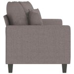 vidaXL Canapé à 2 places Taupe 140 cm Tissu