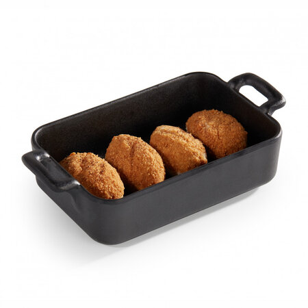 Mini casserole rectangulaire mélamine noire 19 5 x 10 cm - pujadas -  - mélamine195 10x50xmm