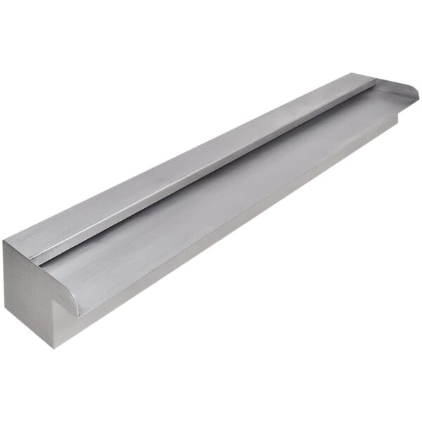 vidaXL Lame d'eau rectangulaire pour piscine Acier inoxydable 90 cm