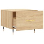 vidaXL Table basse Chêne sonoma 50x50x40 cm Bois d'ingénierie