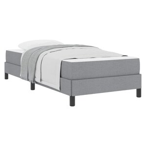 vidaXL Lit à ressorts avec matelas Gris clair 80 x 200 cm tissu