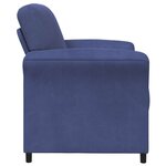 vidaXL Canapé 1 place Bleu police 88 x 83 x 95 cm Velours