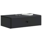 vidaXL Table d'appoint murale Noir 59 x 34 5 x 17 cm Bois d'ingénierie