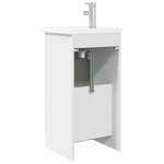 vidaXL Meuble de salle de bain avec évier Blanc 42 x 40 x 84 5 cm