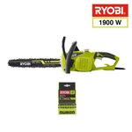 RYOBI Tronçonneuse 1900 W - 35 cm + 2 chaînes - RCS1935B2C