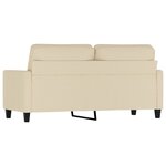 vidaXL Canapé à 2 places Crème 140 cm Tissu