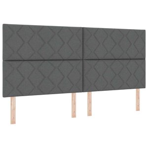 vidaXL Tête de Lit en Tissu Geometric Manuel Gris foncé 200 cm tissu