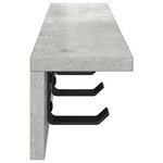 vidaXL Porte-manteau mural avec étagère Gris béton 60 x 10.5 x 10.5 cm