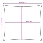 vidaXL Voile de parasol tissu oxford carré 6x6 m terre cuite