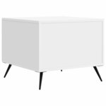 vidaXL Table basse Blanc brillant 49 x 50 x 40 cm Bois d'ingénierie