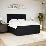 vidaXL Sommier à lattes de lit et matelas Noir 200x200 cm Velours
