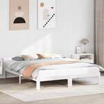 vidaXL Cadre de lit sans matelas blanc 160x200 cm bois de pin massif