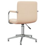 Chaise fauteuil siège pivotante de bureau informatique étude tissu crème 02_0024099