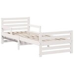 vidaXL Cadre de lit avec matelas Blanc 80 x 200 cm Pin massif