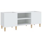 vidaXL Meuble à disques Blanc 121x38x48 cm Bois d'ingénierie