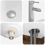 vidaXL Vanité de lavabo mural Chêne fumé 49 5 x 44 5 x 65 cm